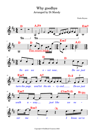 Why Goodbye (arr. Di Mandy)