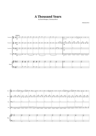 A Thousand Years (arr. Langanho)