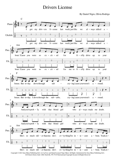 Drivers License (arr. Manuela Cabral)