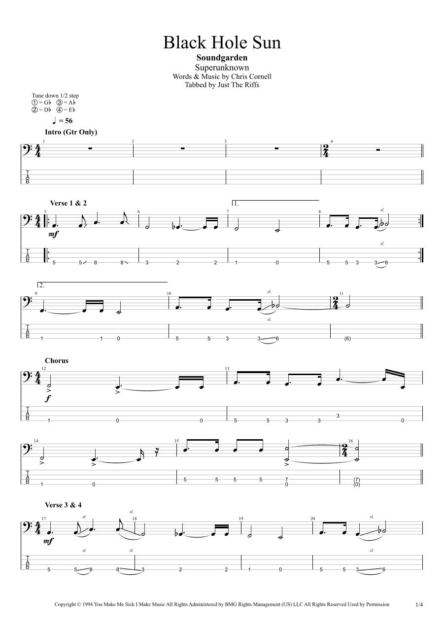 Black Hole Sun (arr. Just The Riffs)