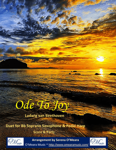 Ode to Joy, Duet for Bb Soprano Saxophone & Pedal Harp (arr. Serena O'Meara)