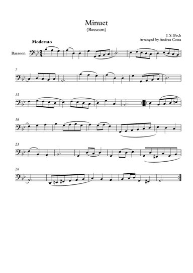 Minuet in G Minor (arr. Andrea Costa)