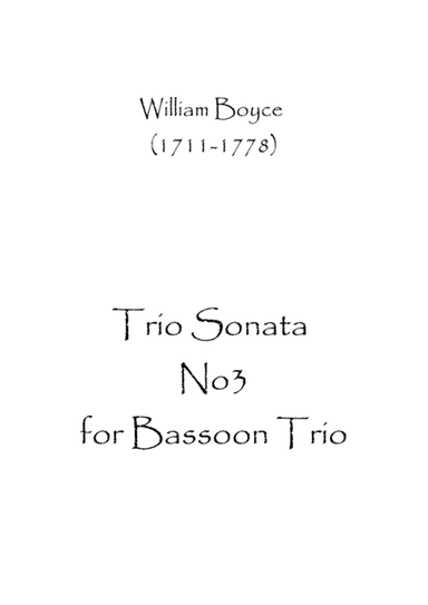 Trio Sonata No.3 (arr. Spence Bundy)