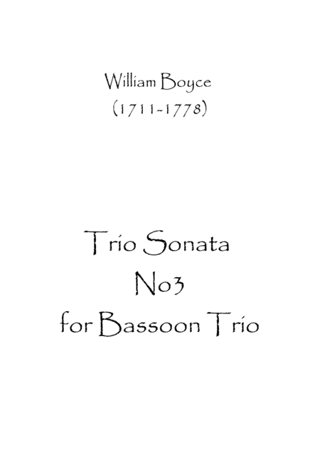 Trio Sonata No.3 (arr. Spence Bundy)