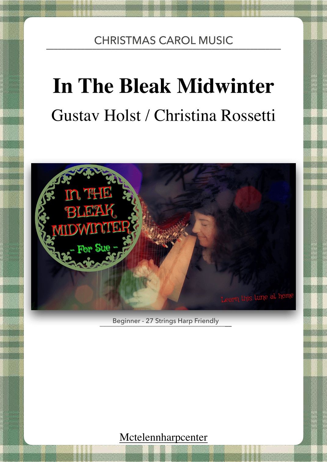 In The Bleak Midwinter - Christmas Carol - beginner & 27 String Harp | McTelenn Harp Center (arr. Eve McTelenn)