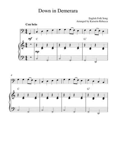 Down in Demerara (arr. Kaiserin Rebecca)
