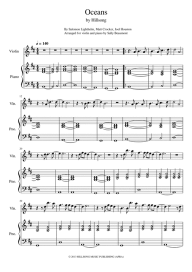 Oceans (where Feet May Fail) (arr. Sally Beaumont)