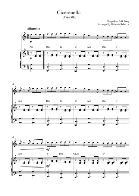 Cicerenella (Tarantlla) (arr. Kaiserin Rebecca)