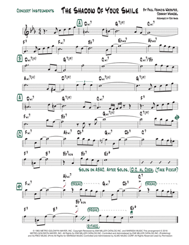 The Shadow Of Your Smile (arr. Rob Ames)
