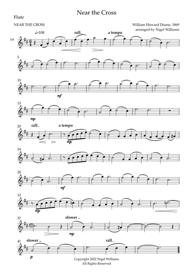 Near the Cross, for Flute Trio (arr. Nigel Williams)