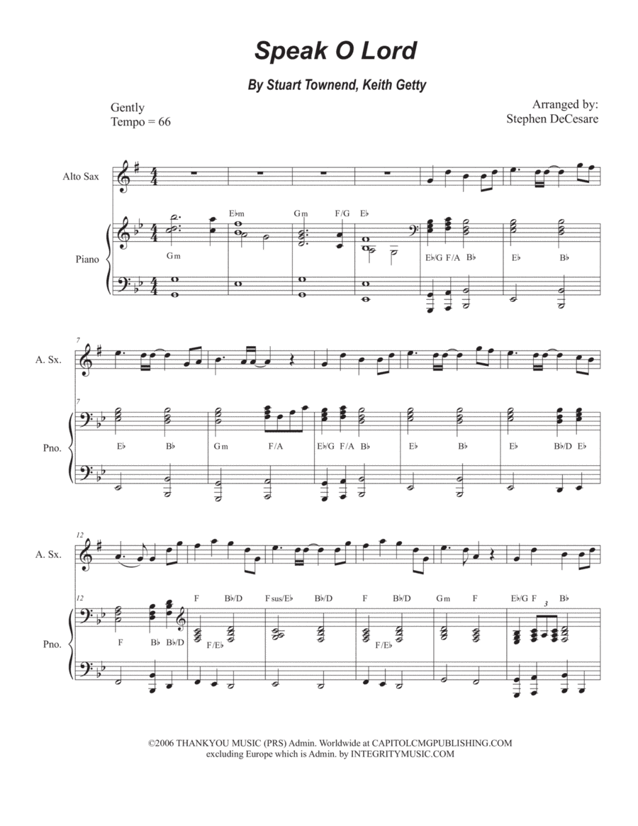 Speak O Lord (arr. Stephen DeCesare)