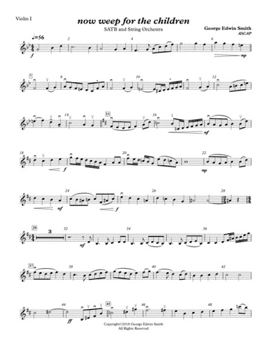 now weep for the children -1 Violin I