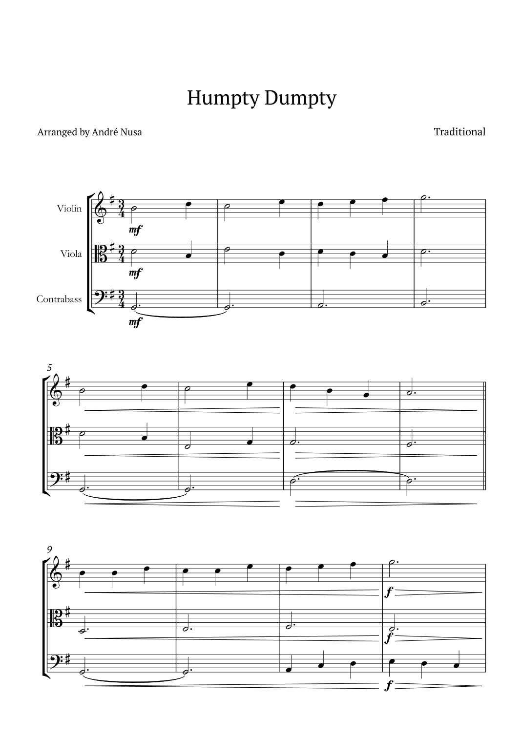 Humpty Dumpty (arr. André Nusa)
