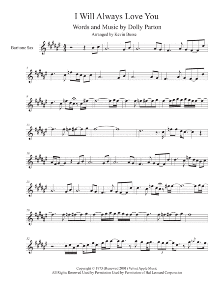 I Will Always Love You (arr. Kevin Busse)