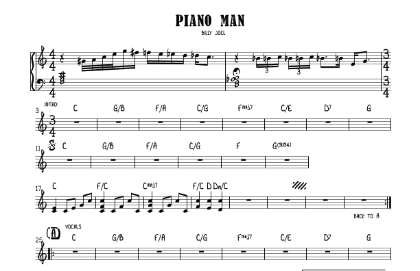 Piano Man (arr. Sarah Jane Cion)