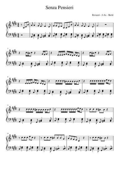 Senza Pensieri - Rovazzi (arr. F. Chiofalo)