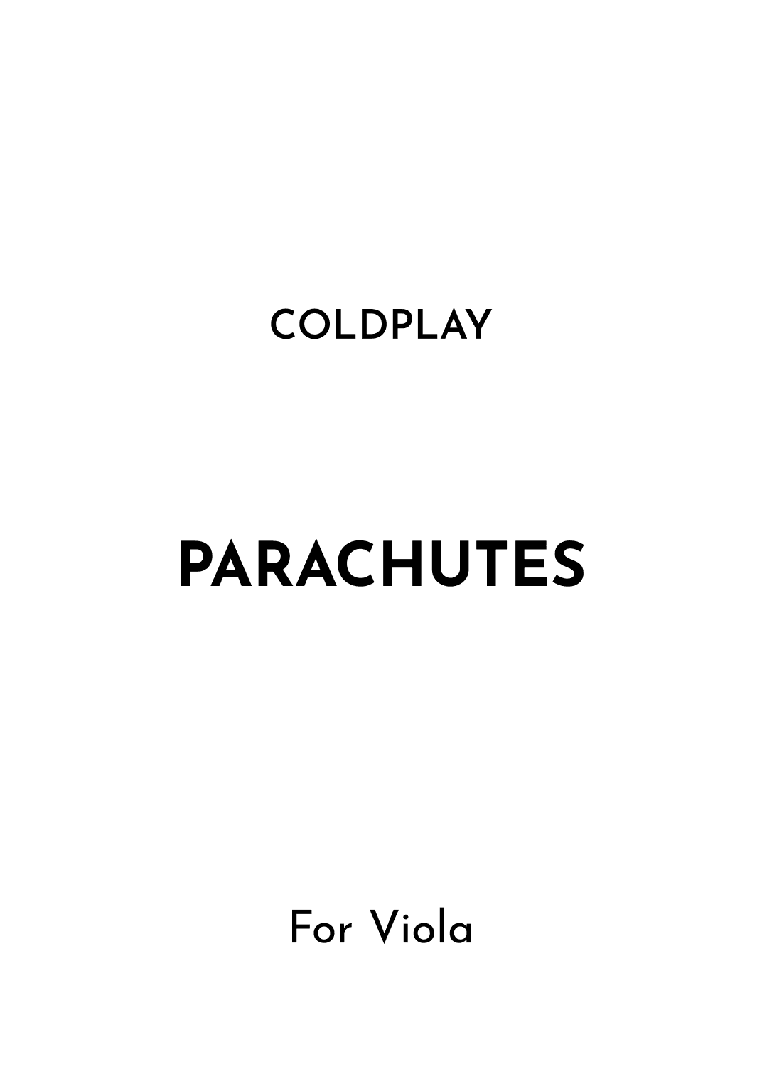 Parachutes (arr. Jireh J.)