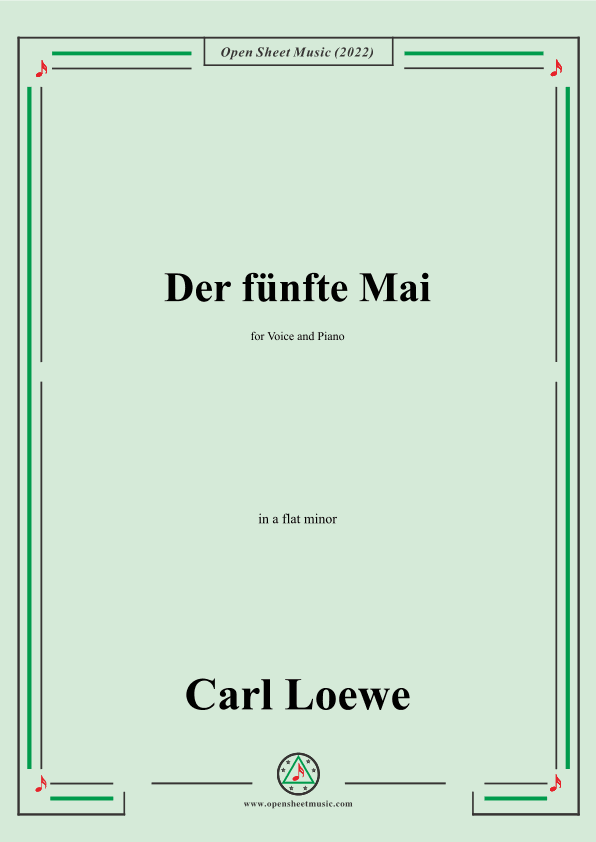 Loewe-Der fünfte Mai,in a flat minor,for Voice and Piano (arr. OSM Press)