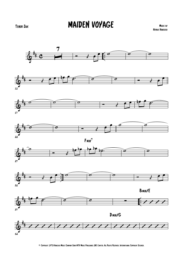 Maiden Voyage (arr. The Sheet Music Library)
