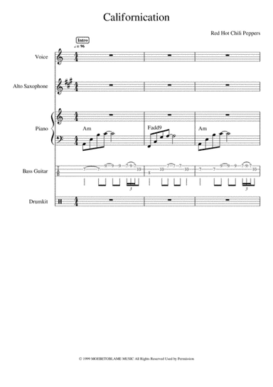 Californication (arr. Dylan Holden)