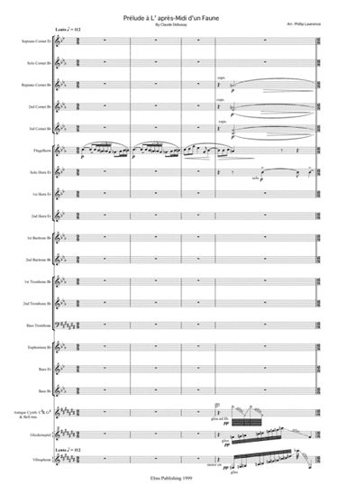 Prelude a l'apres-midi d'un faune by Debussy (arr. Phil Lawrence)