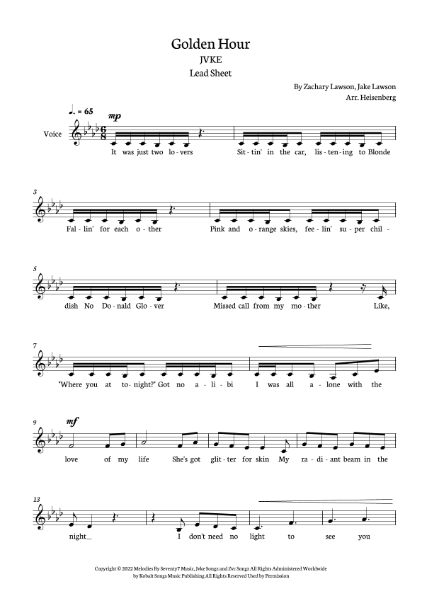 Golden Hour (arr. Heisenberg)