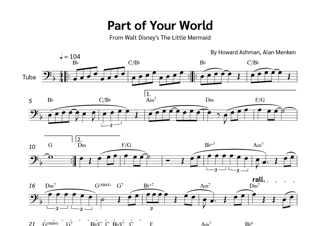 Part Of Your World (arr. Jackson Spindler)
