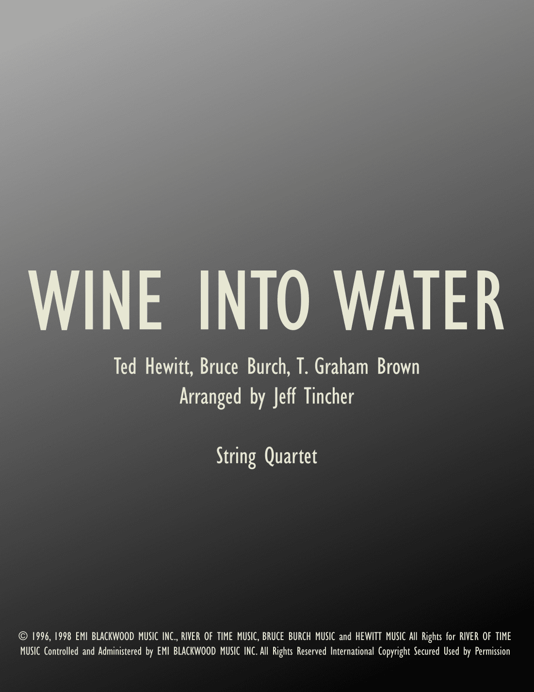 Wine Into Water (arr. Jeff Tincher)
