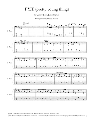 P.y.t. (pretty Young Thing) (arr. Daniel Roberts)