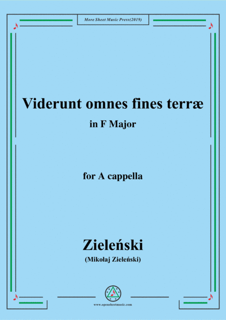Zielenski-Viderunt omnes fines terræ,in F Major,for A cappella (arr. MSM)