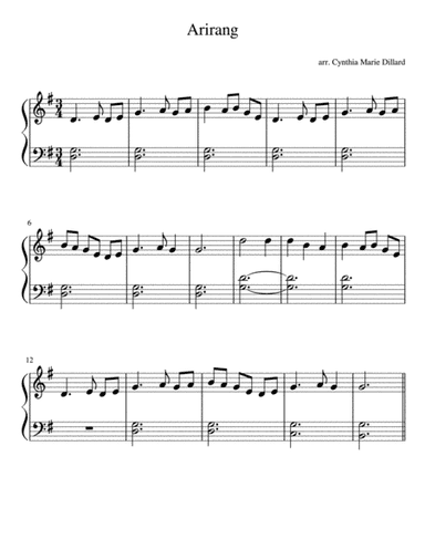 Arirang (Korean Folk Song) (arr. Cynthia Marie Dillard)