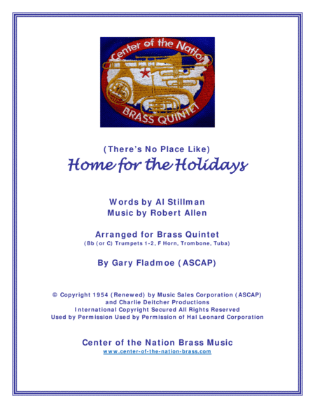 (There's No Place Like) Home For The Holidays (arr. Gary Fladmoe (ASCAP))