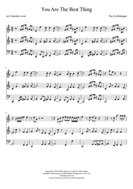 You Are The Best Thing (arr. Katerina Anne Lewis)