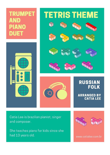 Tetris Theme for Trumpet and Piano Duet -  Bm (arr. Catia Lee)