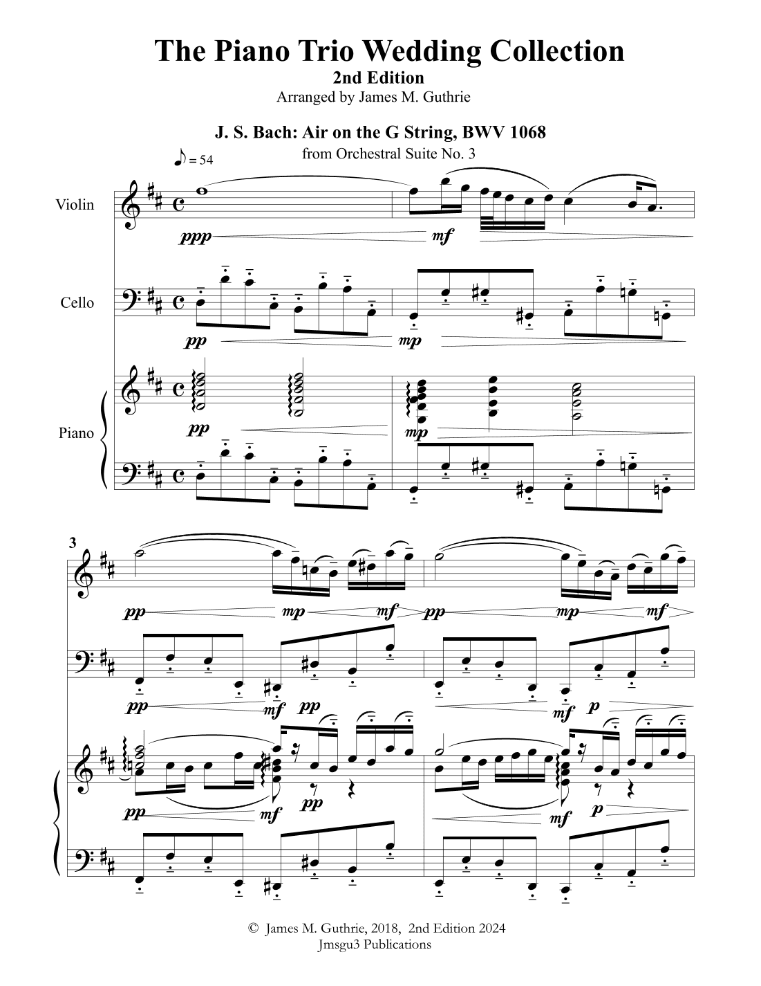 Guthrie: The Piano Trio Wedding Collection 2nd Edition (arr. James M. Guthrie)