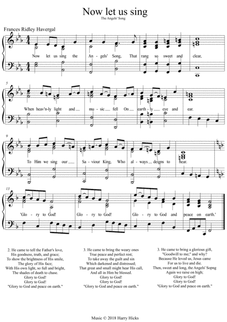 Now let us sing. A new tune to a wonderful Frances Ridley Havergal hymn