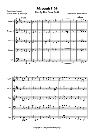 Messiah 3.46 Since By Man Came Death (arr. Joseph Pugh)