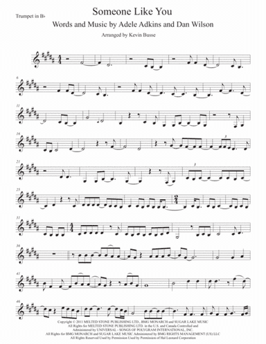 Someone Like You (arr. Kevin Busse)