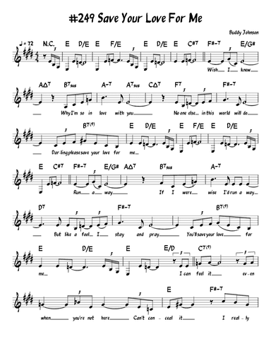 Save Your Love For Me (arr. John Fries)