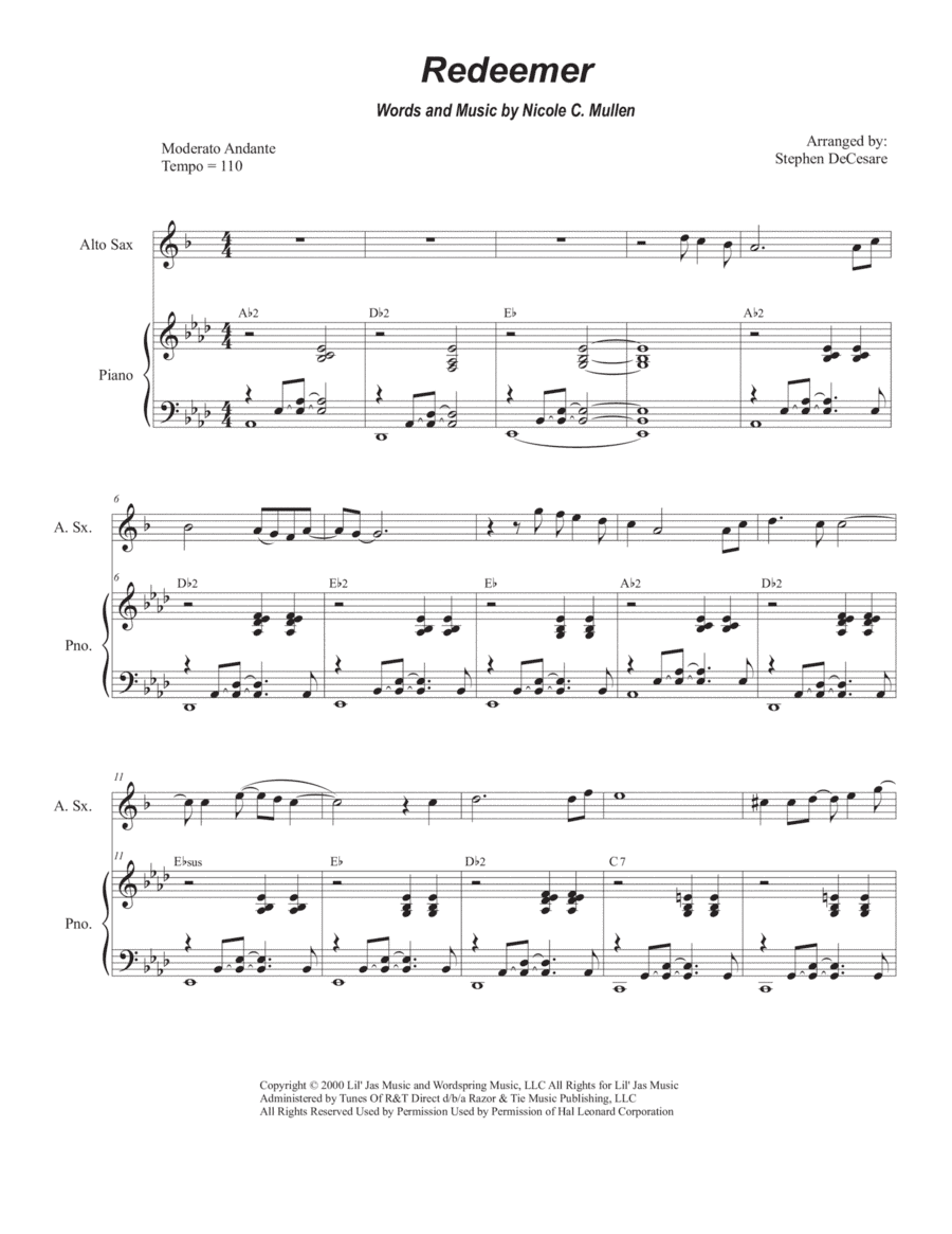 Redeemer (arr. Stephen DeCesare)