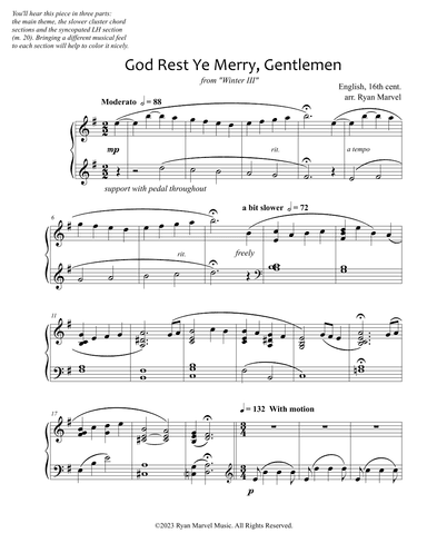 God Rest Ye Merry, Gentlemen (arr. Ryan Marvel)