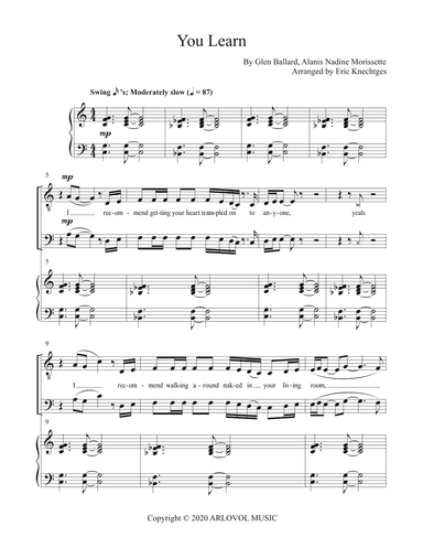 You Learn (broadway Version) (arr. Eric Knechtges)