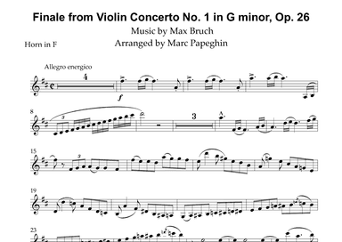 Finale from Violin Concerto No. 1 in G minor, Op. 26 (arr. Marc Papeghin)