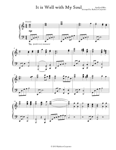 It is Well with My Soul (Intermediate Piano) (arr. Kathryn Carpenter)