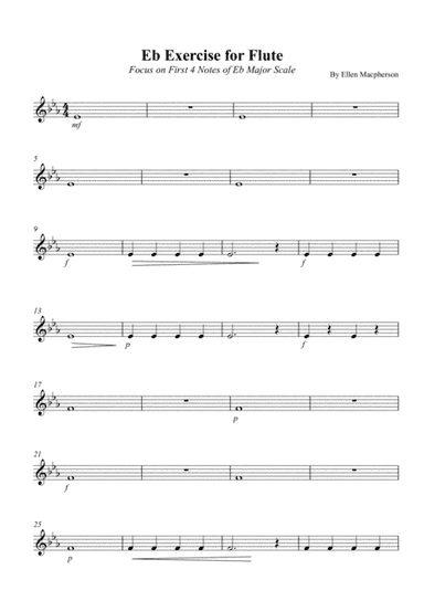 Easy Eb Study for Flute