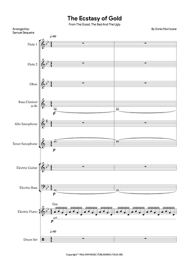 Ecstasy Of Gold (arr. Samuel Sequeira)