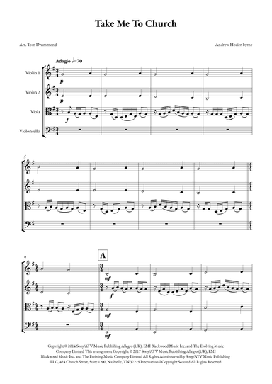Take Me To Church (arr. Tom Drummond)