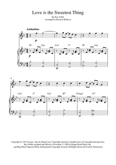 Love Is The Sweetest Thing (arr. Kaiserin Rebecca)