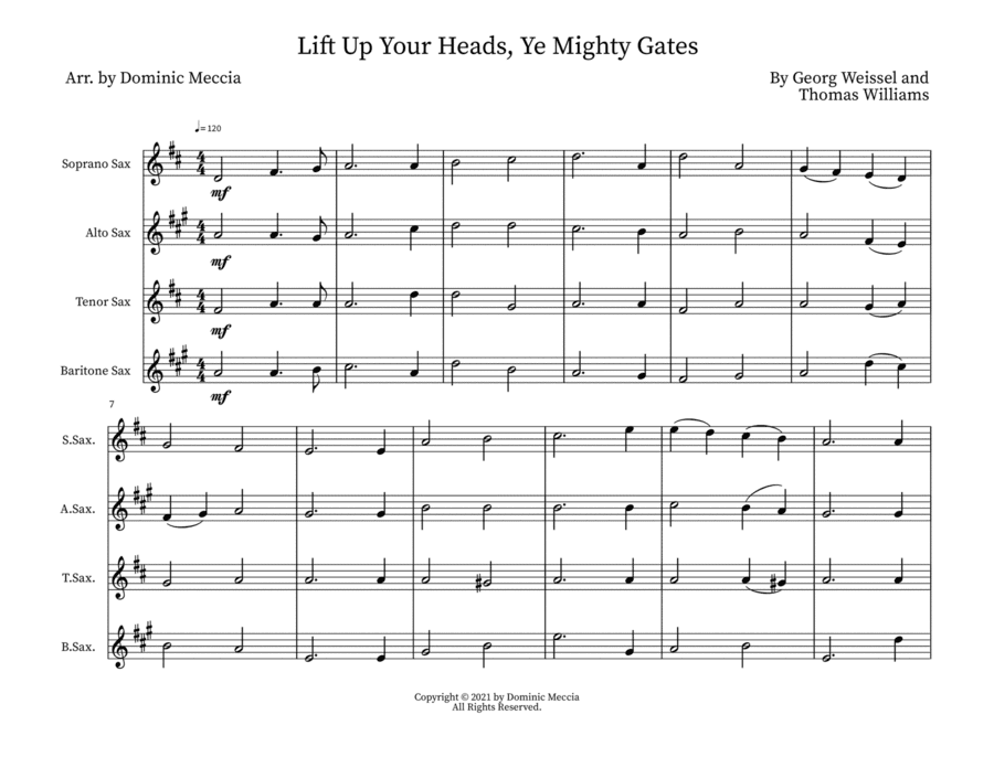 Lift Up Your Heads, Ye Mighty Gates (arr. Dominic Meccia)