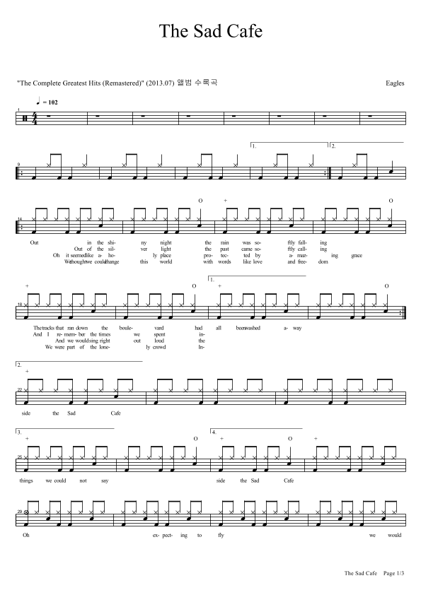 The Sad Cafe (arr. COPYDRUM)